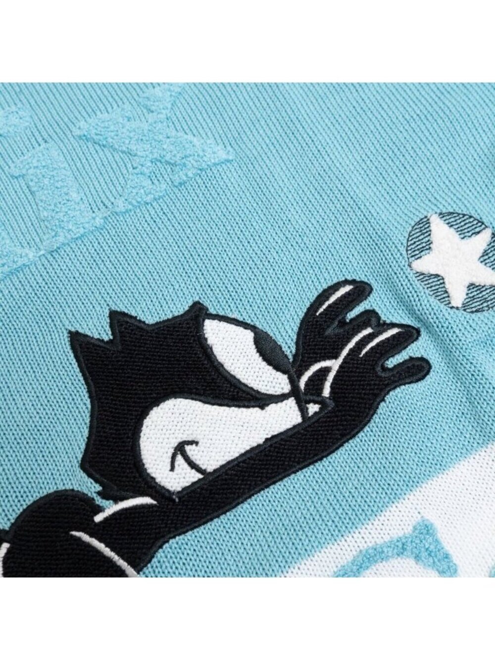 Vintage Iceberg Felix The Cat Knit Sweater Blue White Cartoon Italy Rare S - Picture 7 of 14
